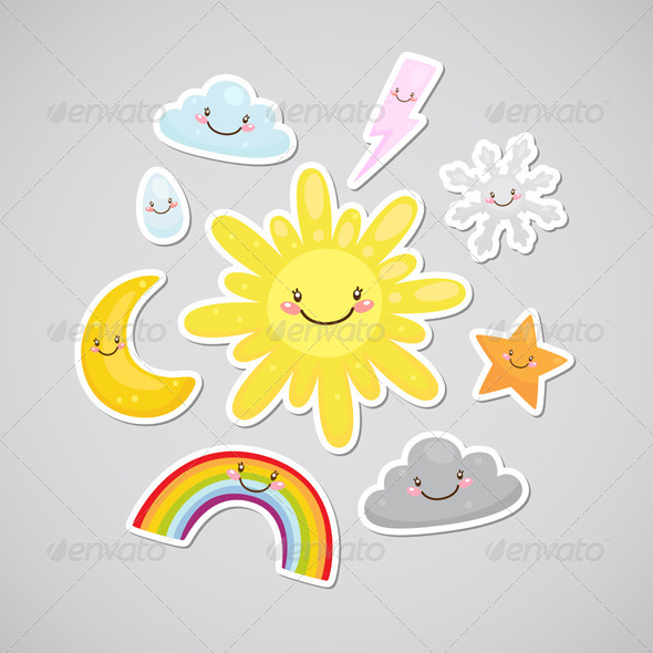 Weather Stickers - Seasons Nature