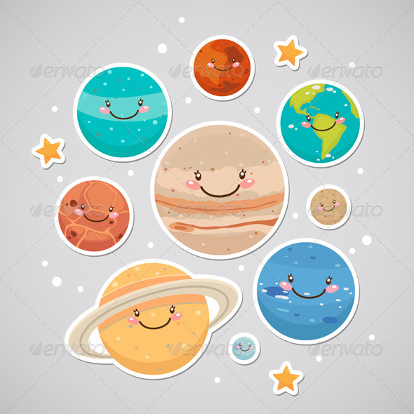 Planet Stickers - Nature Conceptual