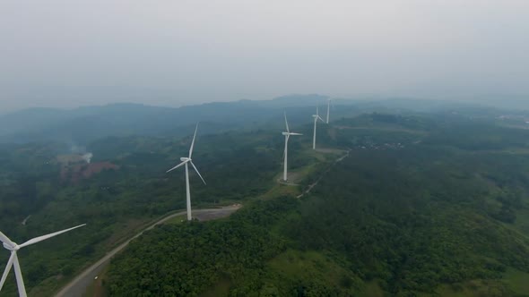 Windmill Farm Pililia Philippines Drone Fly By