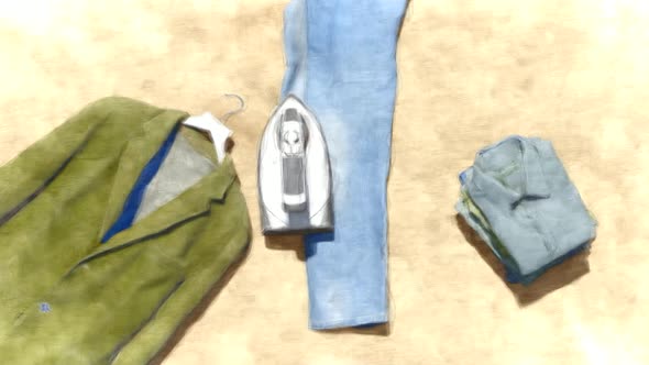 Ironing Jeans Stop Motion