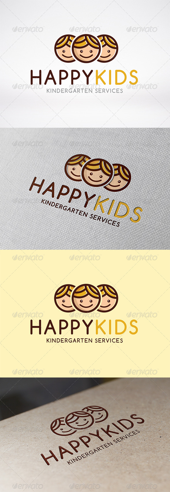 Happy Kids Logo Template - Humans Logo Templates