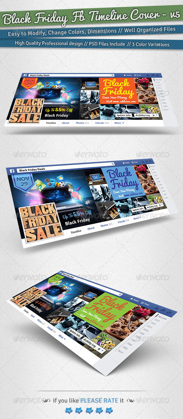 Black Friday / Promotion Timeline Cover | Volume 5 - Facebook Timeline Covers Social Media