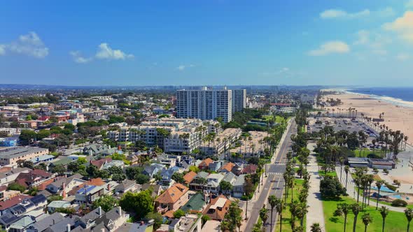 Santa Monica Los Angeles Aerial alt
