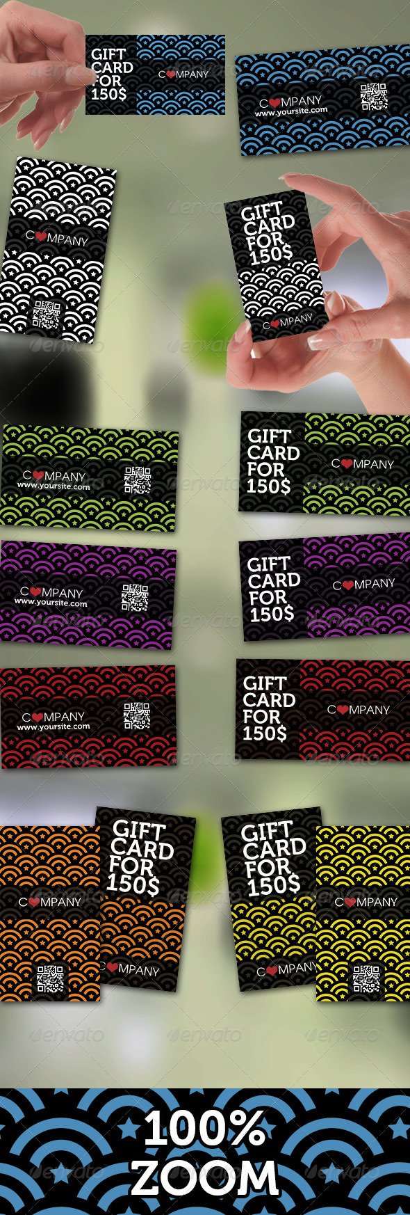 Fresh Set of Gift Cards - Corporate Business Cards