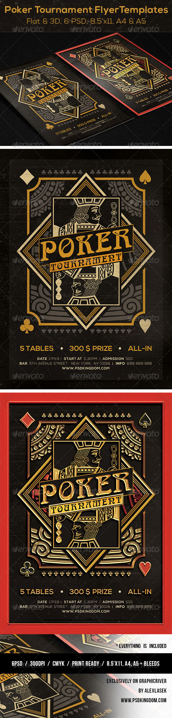 Poker Magazine Ad, Poster or Flyer – Flat & 3D - Sports Events
