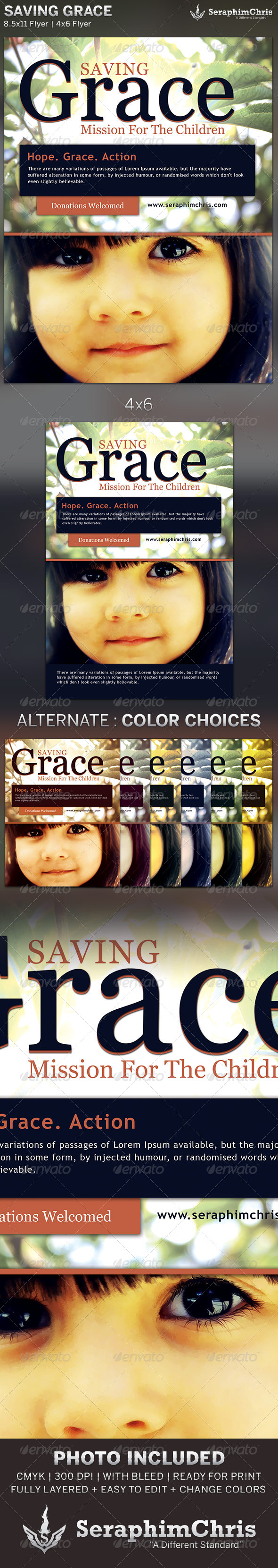 Saving Grace: Church Charity Flyer Template - Church Flyers