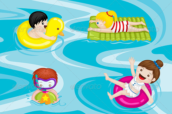 Kids in Swimming Pool - Sports/Activity Conceptual