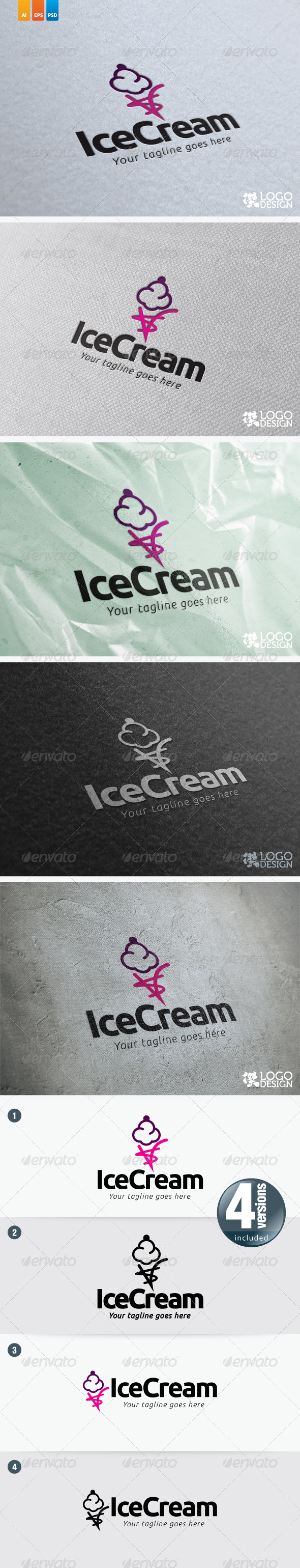 Ice Cream - Food Logo Templates
