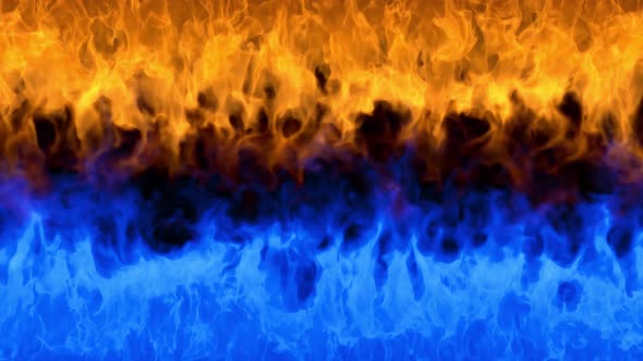 Fire flames on black background alt