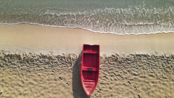 Boat on Empty Beach After Coronavirus alt
