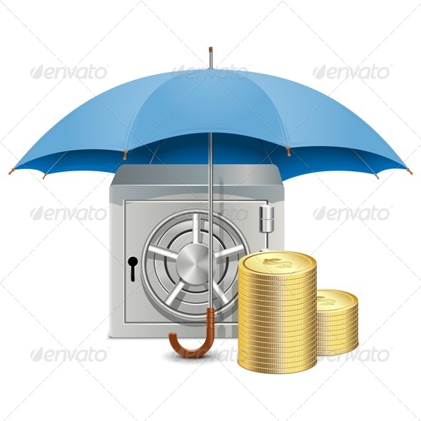Vector Umbrella and Safe - Concepts Business