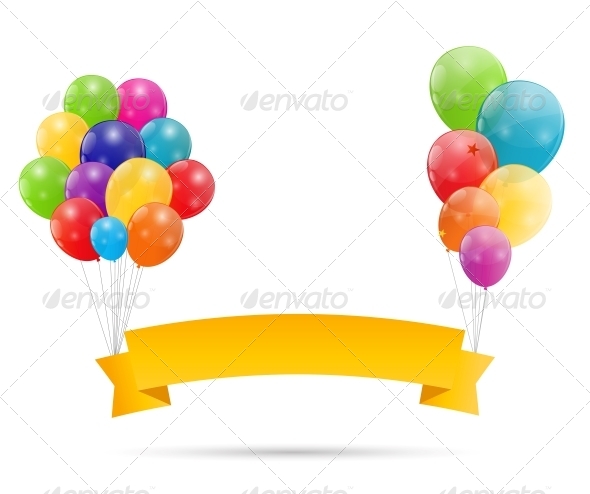 Color Glossy Balloons Birthday Card - Birthdays Seasons/Holidays