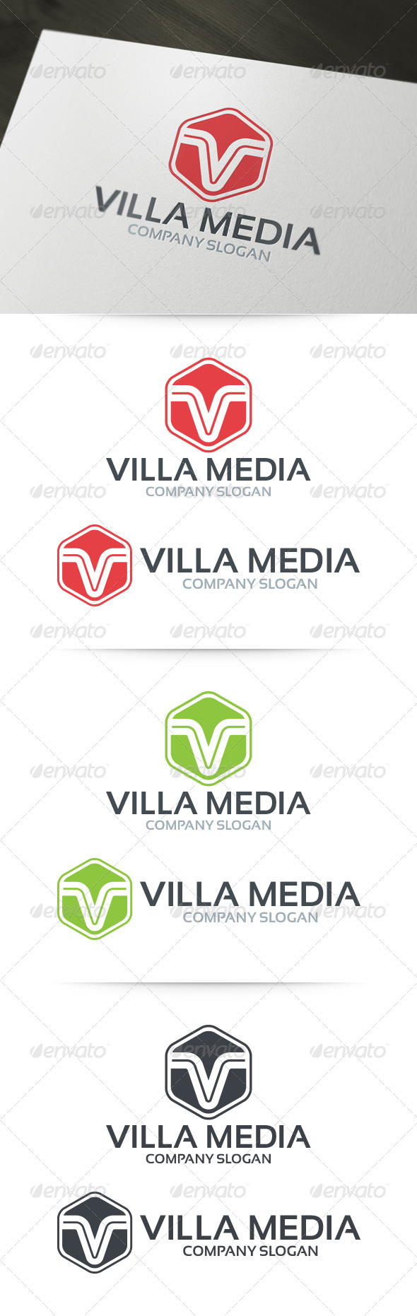 Villa Media - Letter V Logo - Letters Logo Templates
