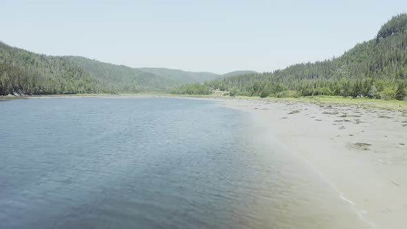 4K Atlantic Ocean Bay by drone, sea to shore - drone - seq 002/002 alt