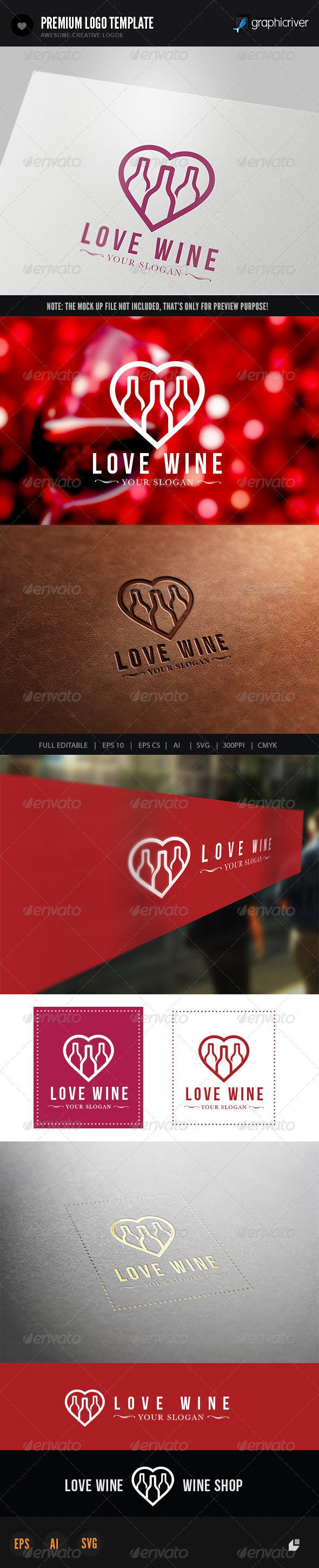 Love Wine Logo - Crests Logo Templates
