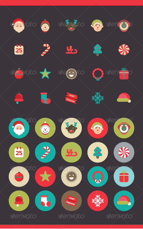 Christmas Icons Set - Seasonal Icons