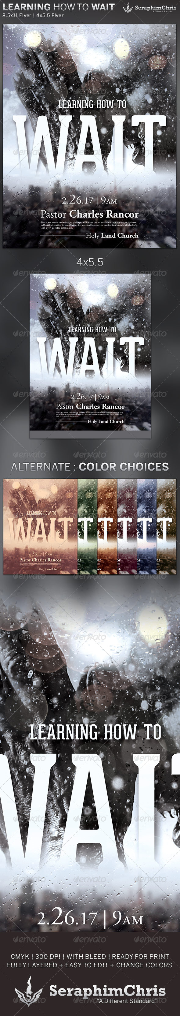 Learning How to Wait: Church Flyer Template - Church Flyers