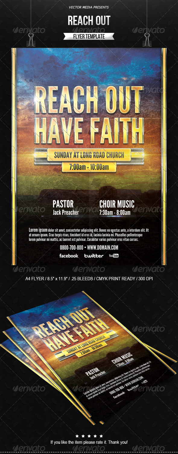 Reach Out - Flyer - Church Flyers
