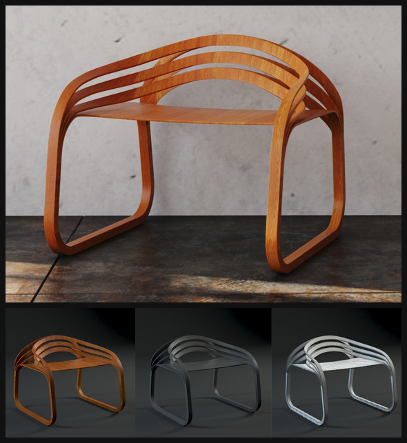 Modern Plywood Chair - 3Docean 6244279