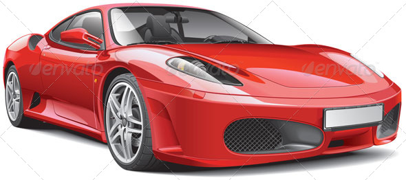 Red Italian Supercar - Vectors