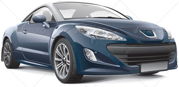 French Compact Sport Car - Vectors