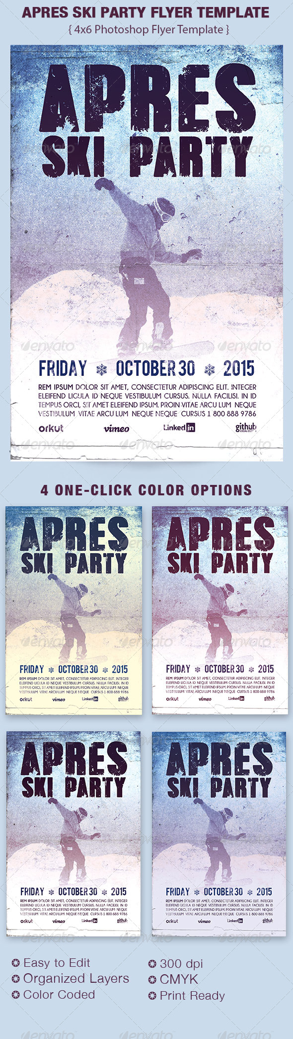 Apres Ski Party Flyer Template - Events Flyers