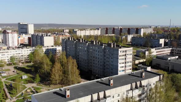 Russia, Chuvashia Republic, Novocheboksarsk City, Aerial View, Panorama, Drone alt