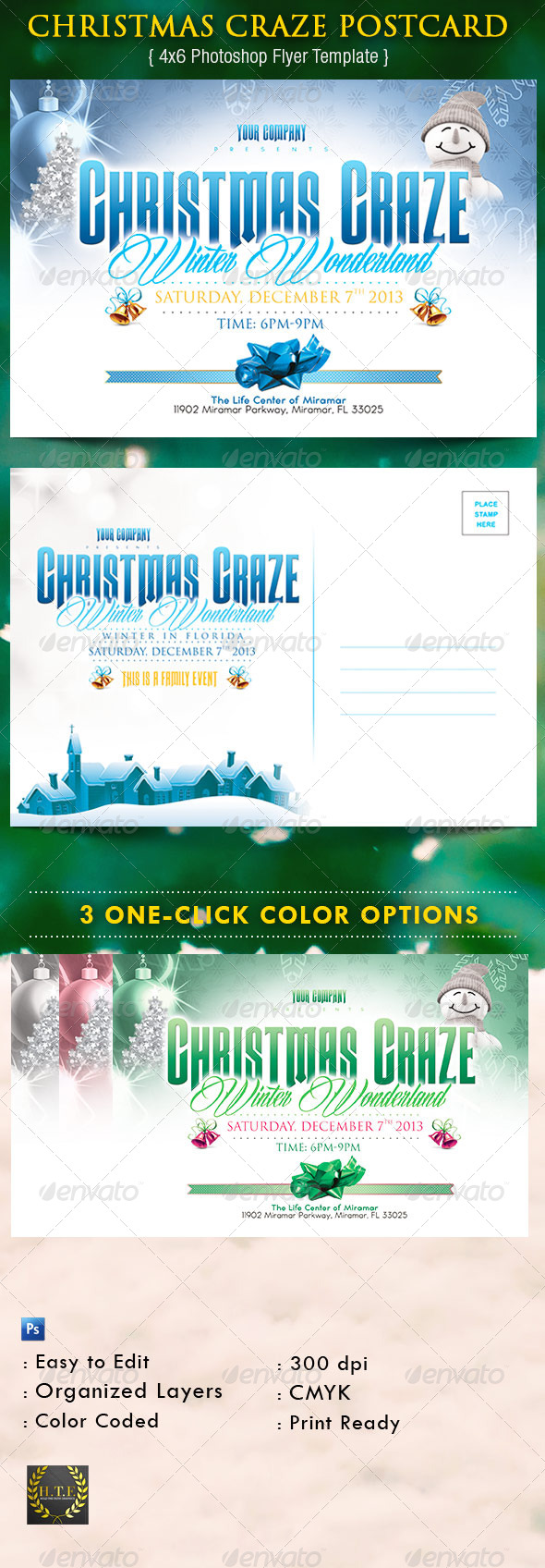 Christmas Craze Postcard - Holidays Events