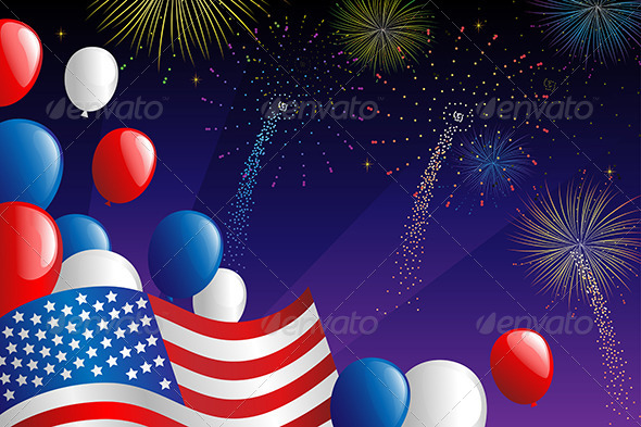 Fourth of July Fireworks - Seasons/Holidays Conceptual
