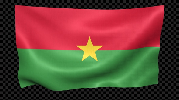 Burkina Faso Flag Waving Looped alt