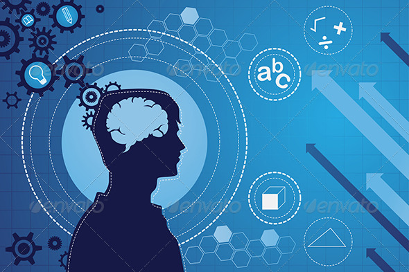 Human Brain Function Concept - Conceptual Vectors