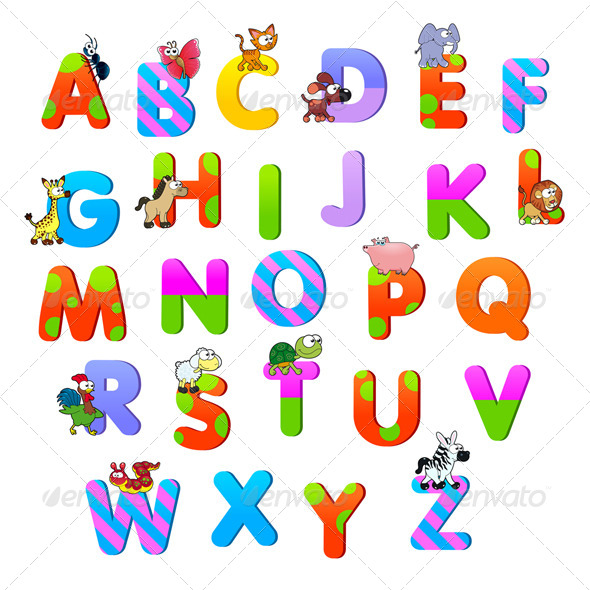 Alphabet with Animals. - Animals Characters