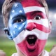 American fan celebrating victory with stadium on the background - VideoHive Item for Sale