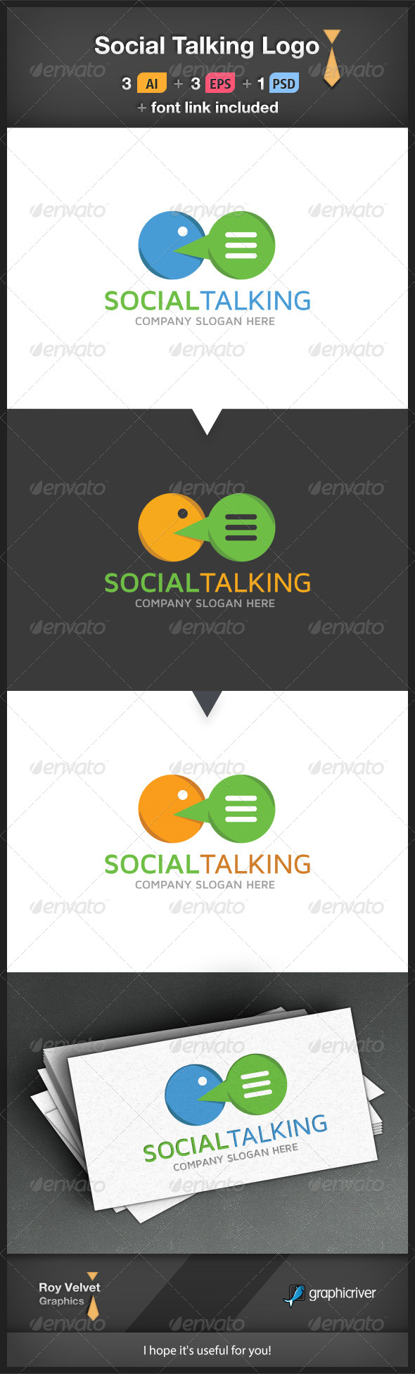 Social Talking Logo - Symbols Logo Templates