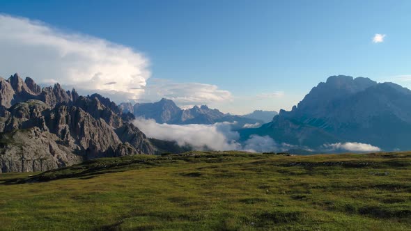National Nature Park Tre Cime In the Dolomites Alps. Beautiful Nature of Italy alt