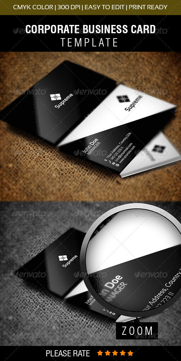 Supreme Business Card - Corporate Business Cards