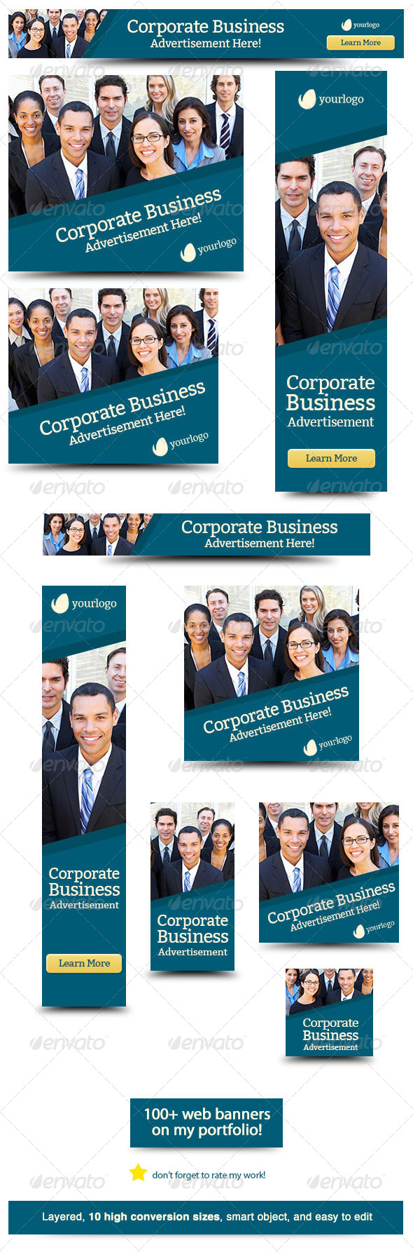 Corporate Web Banner Design Template 32 - Banners & Ads Web Elements