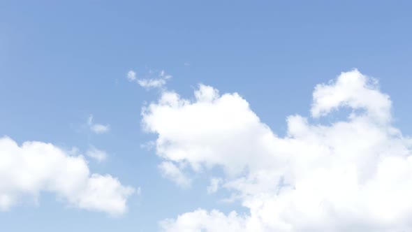 Blue Sky with Clouds and Sun