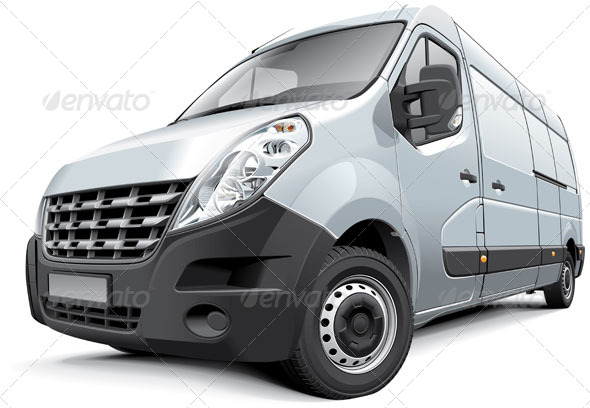 French Medium-Size Van - Vectors