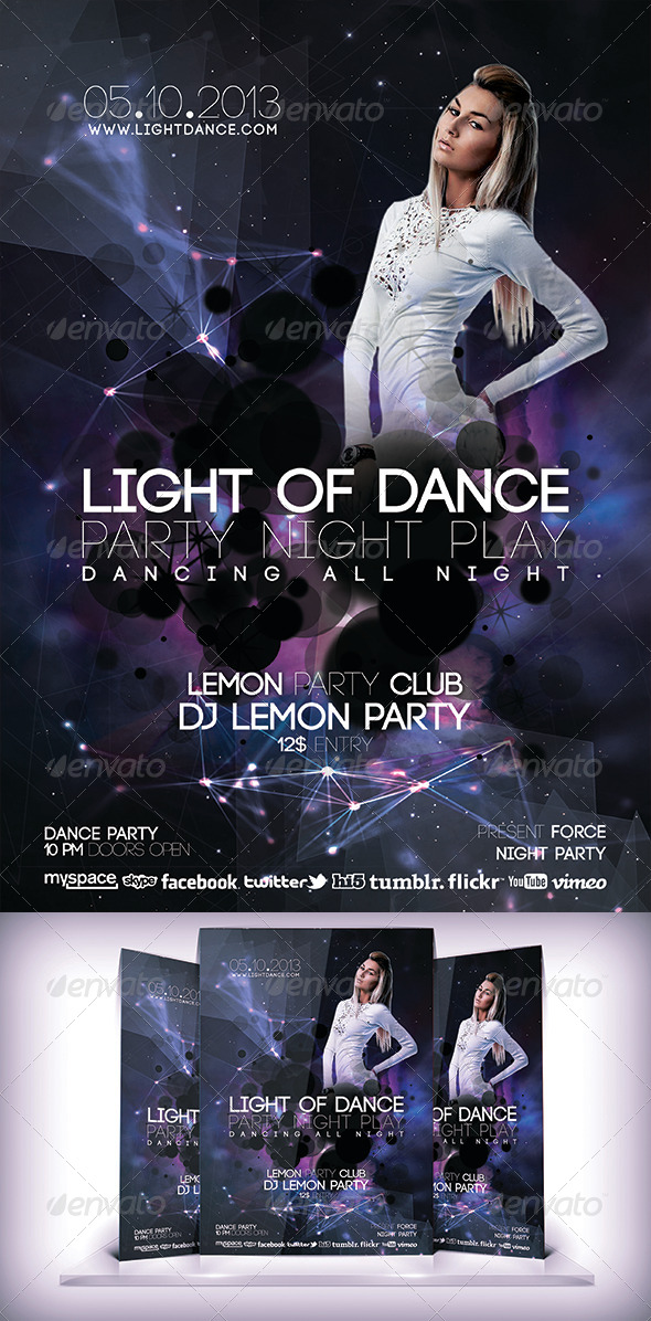 Light Of Dance Flyer - Clubs & Parties Events