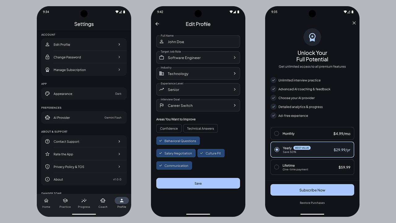 Prep AI - The Ultimate AI Interview Coach (Flutter, OpenAI, Gemini) by ...