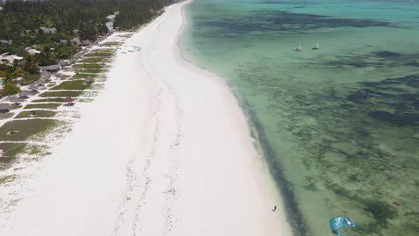 Aerial View of the Ocean Near the Coast of Zanzibar Tanzania alt