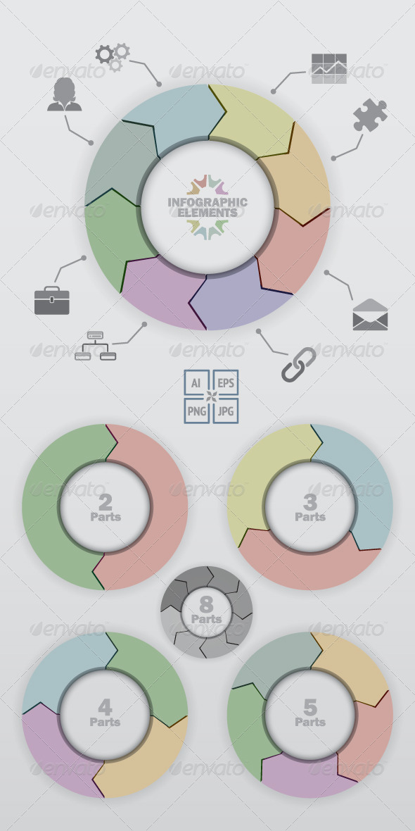 Color Circle Arrows - Infographics