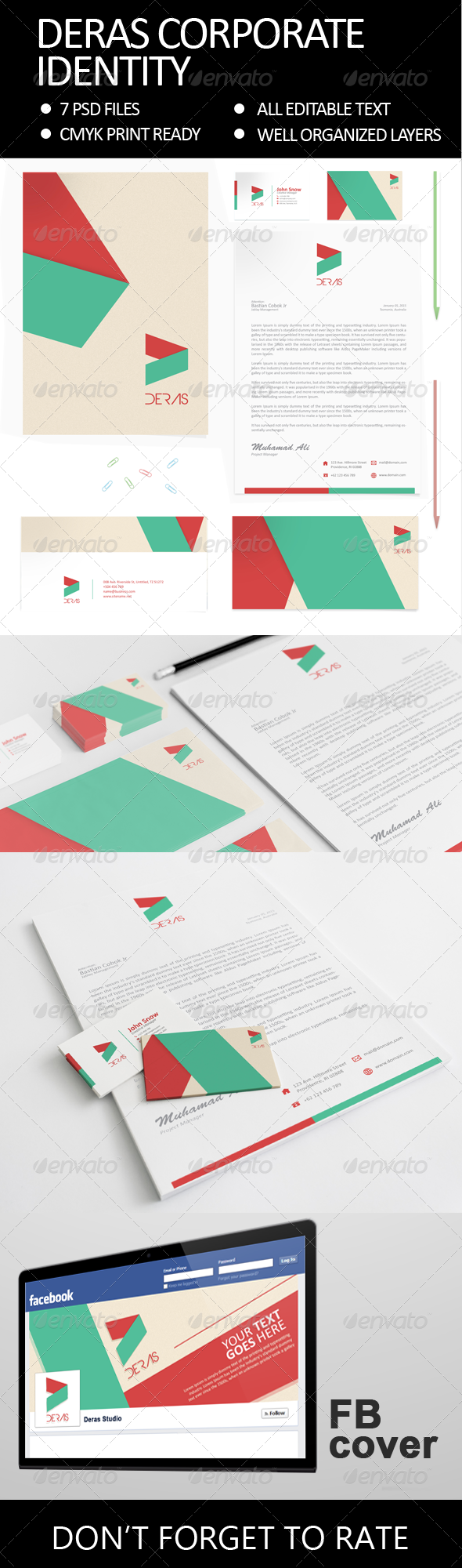 Deras - Corporate Identity - Stationery Print Templates