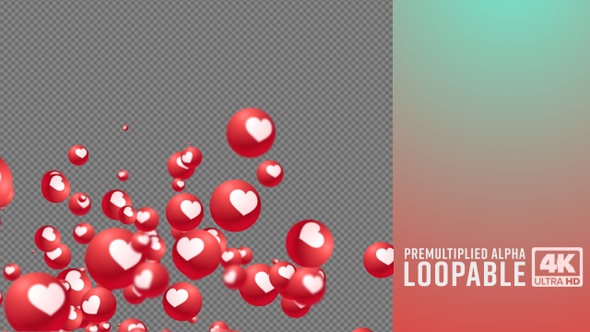 3D Emoji 3D Heart Madness Transition Alpha Channel alt