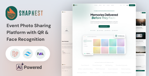 SnapNest – Event Photo Sharing Platform with QR & Face Recognition