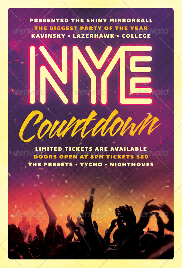 Countdown - New Years Eve Flyer - Clubs & Parties Events
