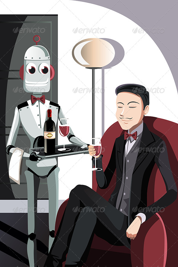 Man and Robot - Technology Conceptual
