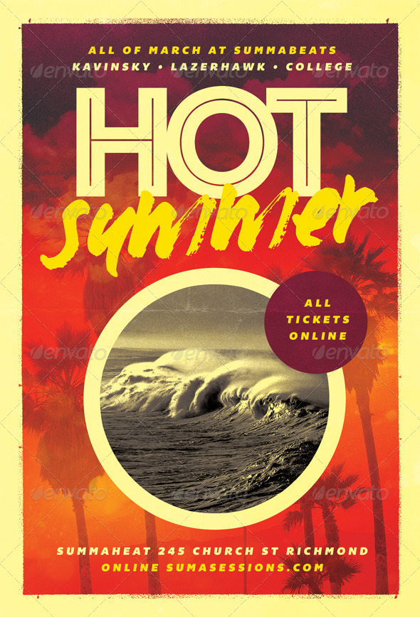 Hot - Summer Flyer Template - Holidays Events