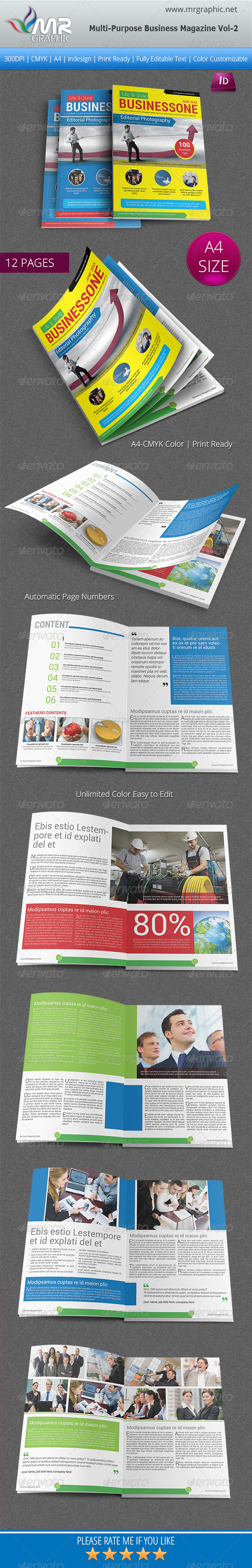 Multipurpose Business Magazine Vol-2 - Magazines Print Templates